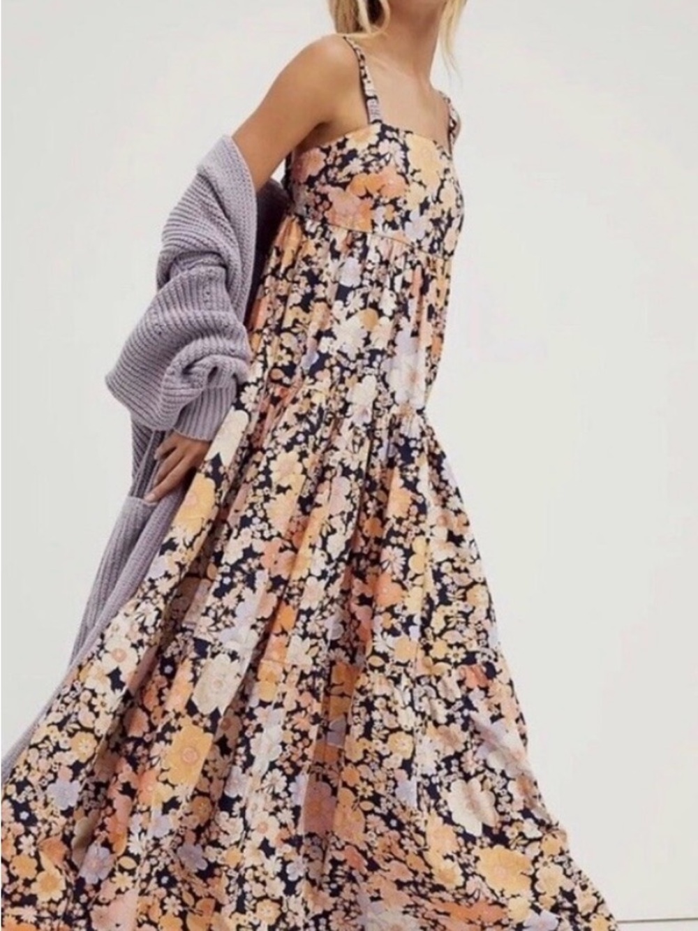 free people park slope maxi dress navy floral